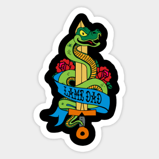 New School Snake & Dagger Tattoo Sticker